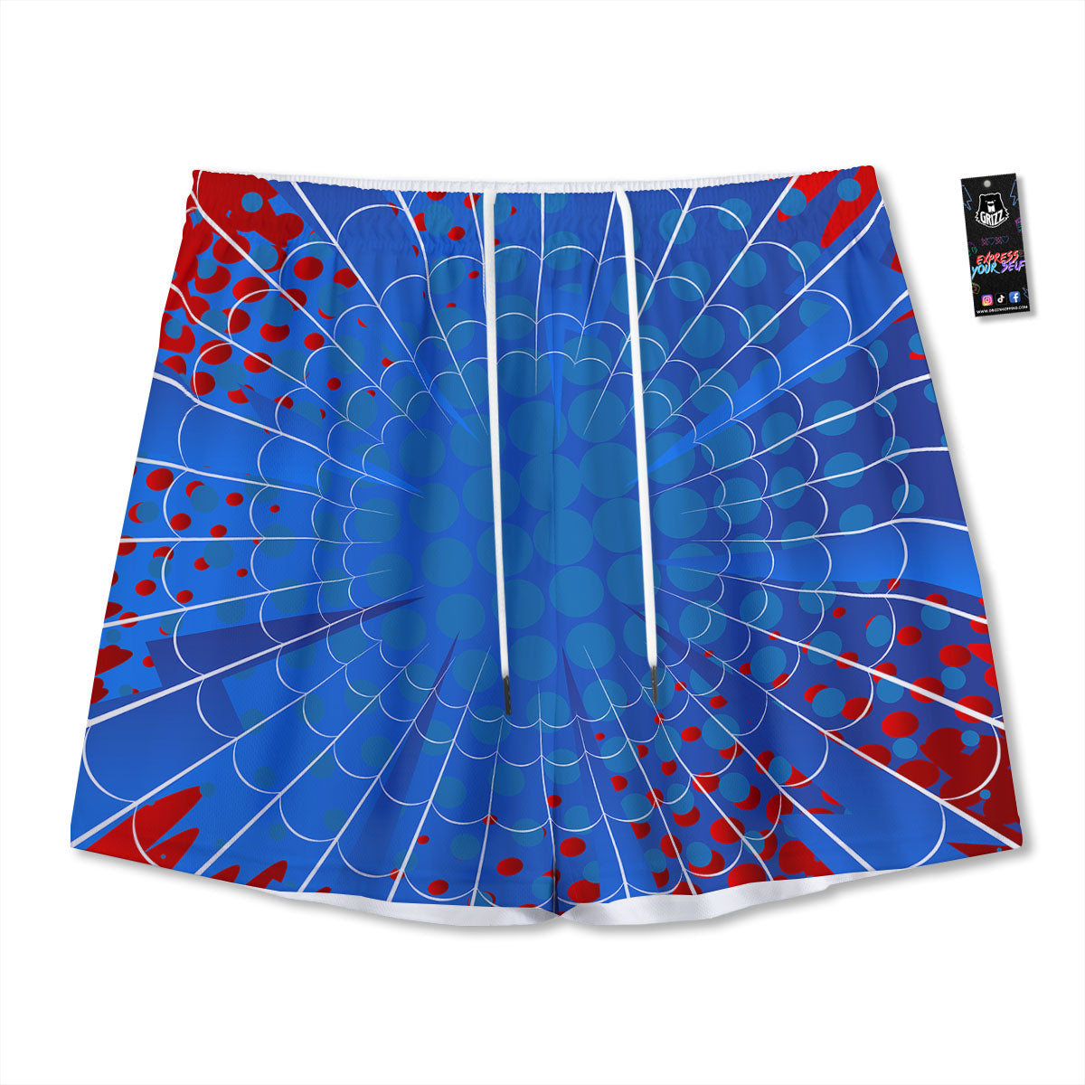 Puppy French Bulldog And Baseball Print Mesh Shorts