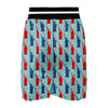 Red And Blue Statue Of Liberty Print Pattern Boxing Shorts-grizzshop