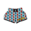 Red And Blue Statue Of Liberty Print Pattern Muay Thai Boxing Shorts-grizzshop