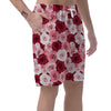 Red And Pink Rose Floral Men's Shorts-grizzshop