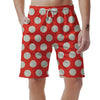 Red And White Polka Dot Men's Shorts-grizzshop