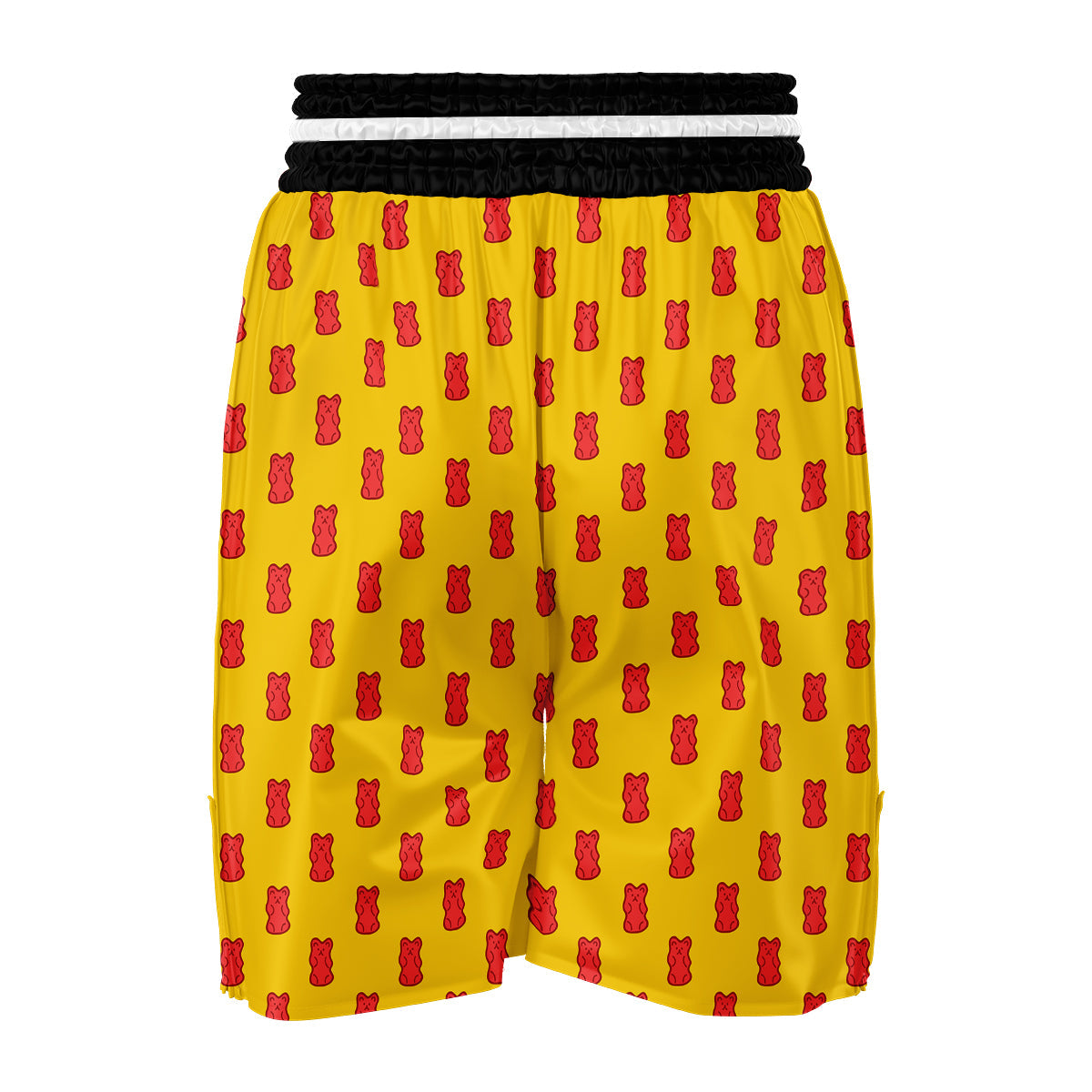 Red And Yellow Gummy bear Print Pattern Boxing Shorts-grizzshop
