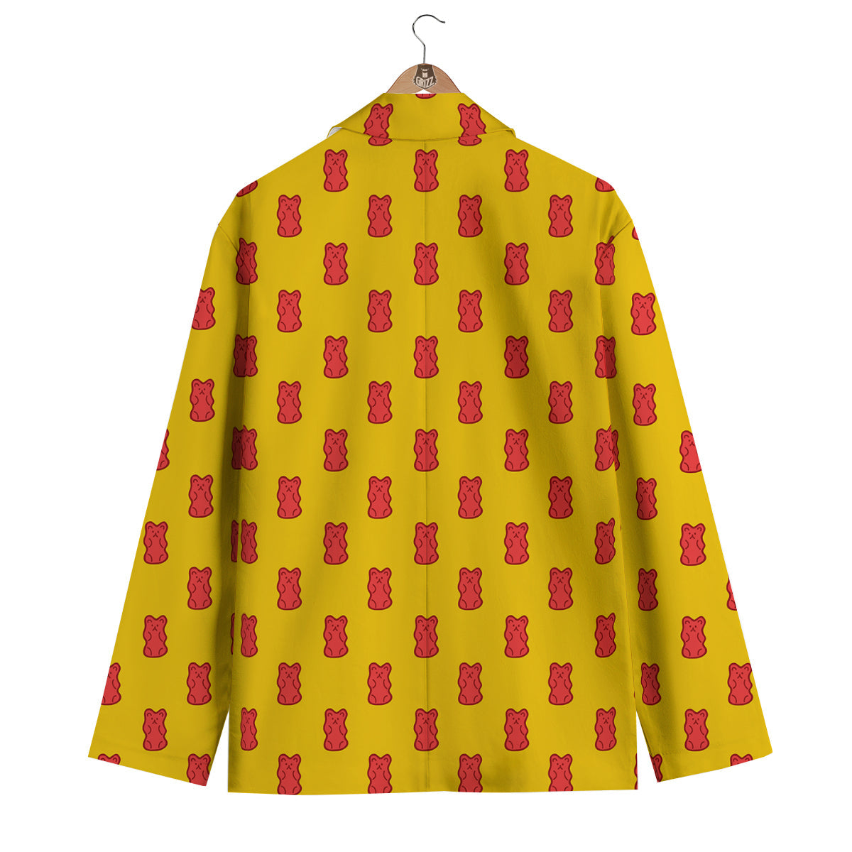 Red And Yellow Gummy bear Print Pattern Men's Blazer-grizzshop