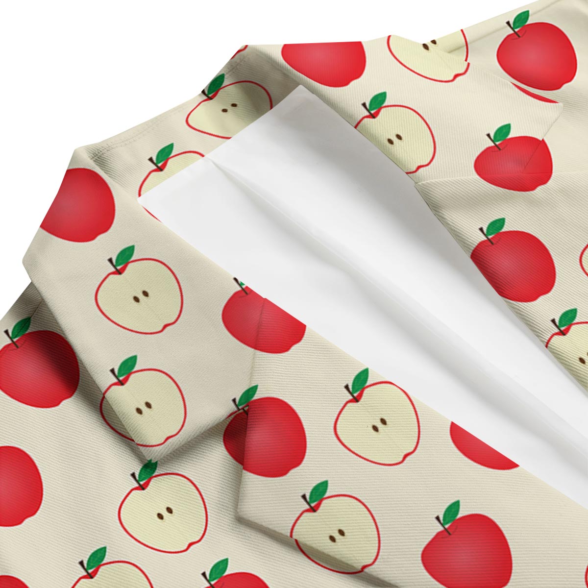Red Apple Pattern Print Men's Blazer-grizzshop