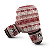 Red Aztec Elephant Pattern Print Boxing Gloves-grizzshop