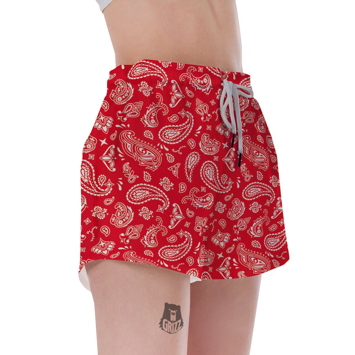 Red Bandana Women's Shorts-grizzshop