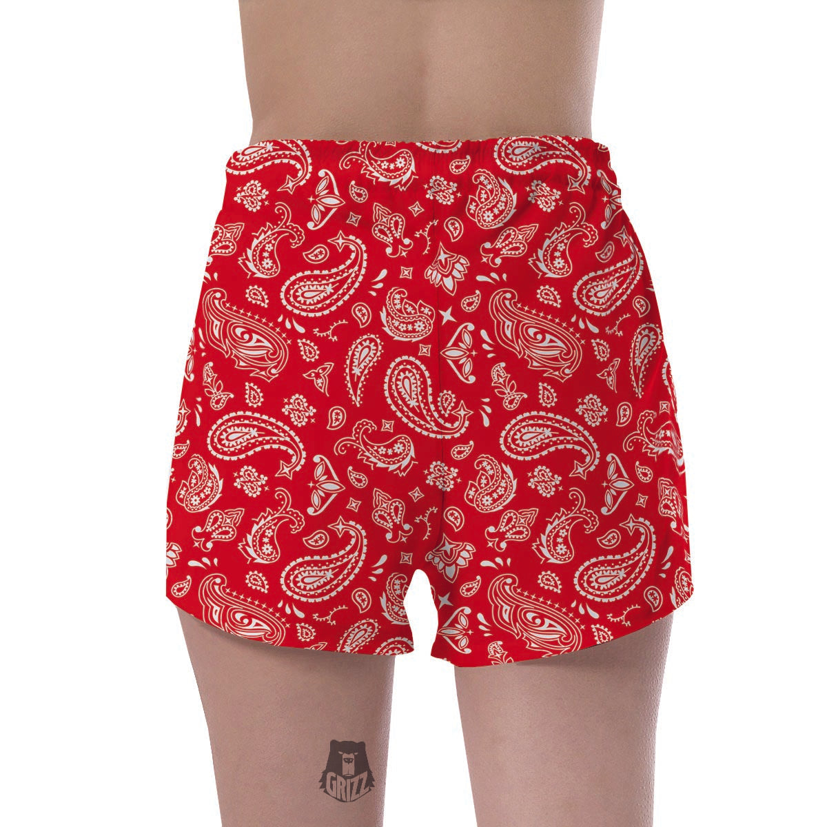 Red Bandana Women's Shorts-grizzshop