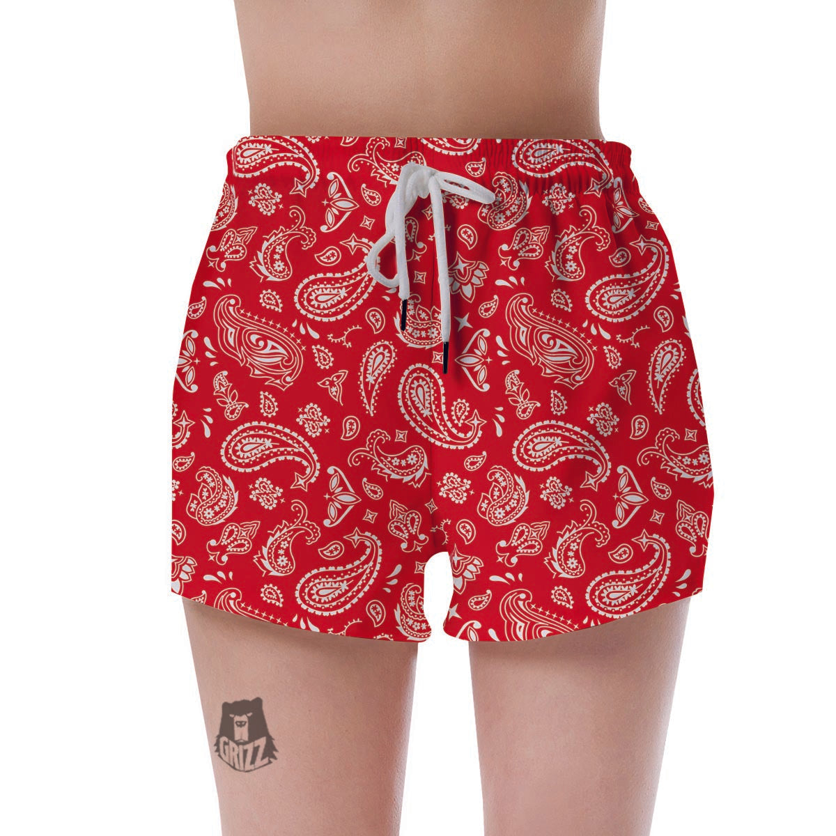 Red Bandana Women's Shorts-grizzshop