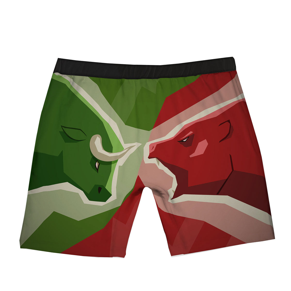 Red Bear And Green Bull Stock Print Boxer Briefs-grizzshop