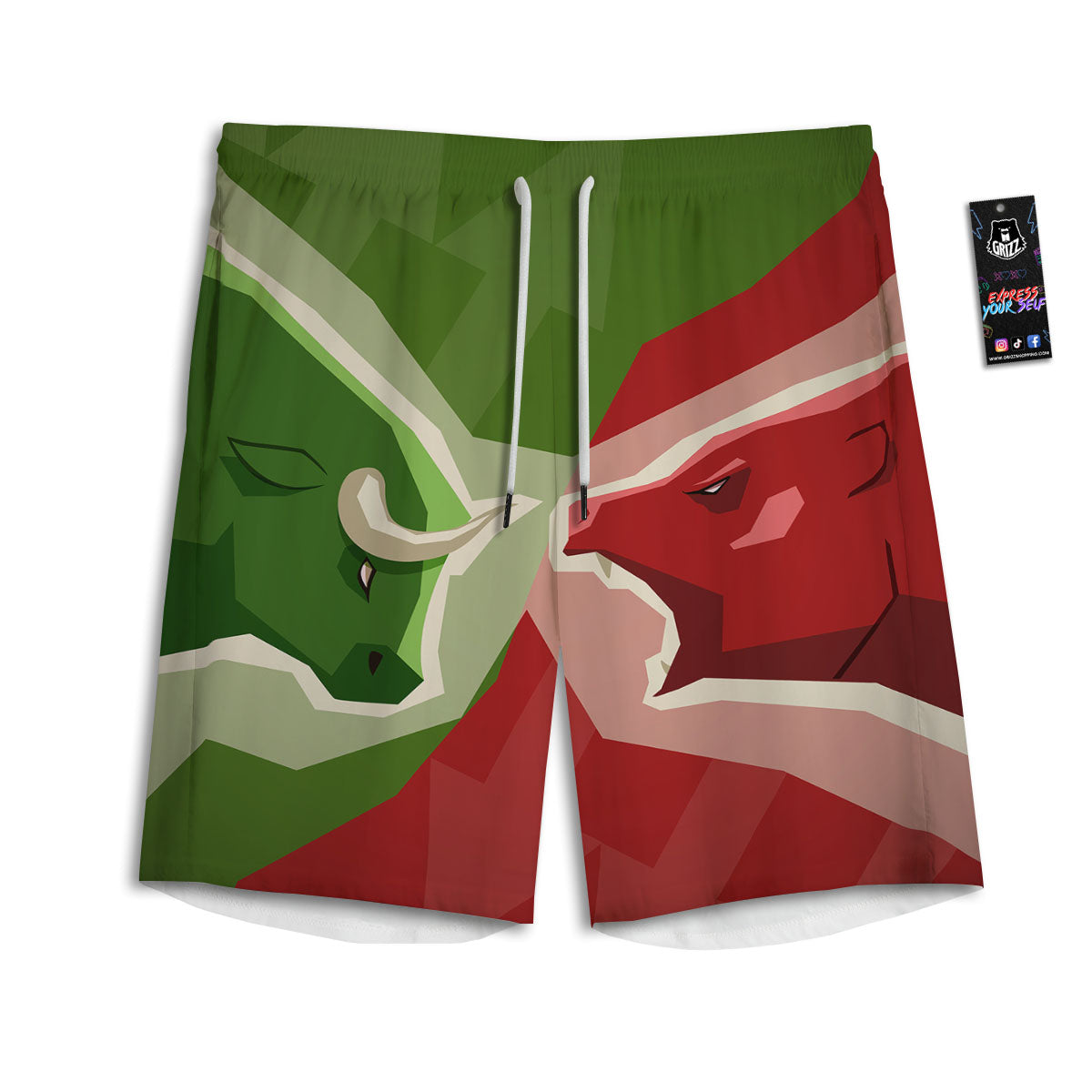 Santa Claus Happy Print Pattern Men's Athletic Shorts