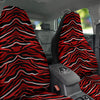 Red Black And White Colored Leopard Print Pattern Car Seat Covers-grizzshop