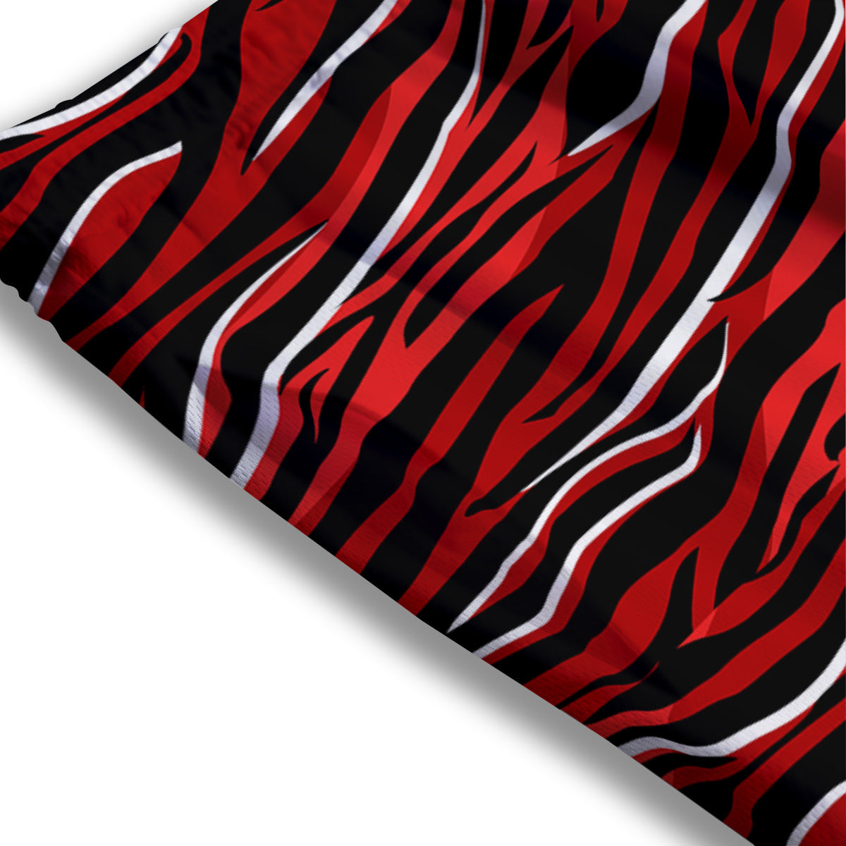 Scottish Plaid Grey Black And Red Print Mesh Shorts