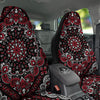 Red Black Bandana Paisley Print Car Seat Covers-grizzshop