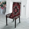 Red Black Bandana Paisley Print Dining Chair Slipcover-grizzshop