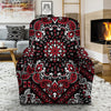 Red Black Bandana Paisley Print Recliner Slipcover-grizzshop