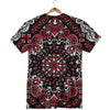 Red Black Bandana Paisley Print T-Shirt-grizzshop