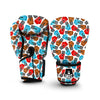 Red Blue And Brown Boxing Glove Print Pattern Boxing Gloves-grizzshop