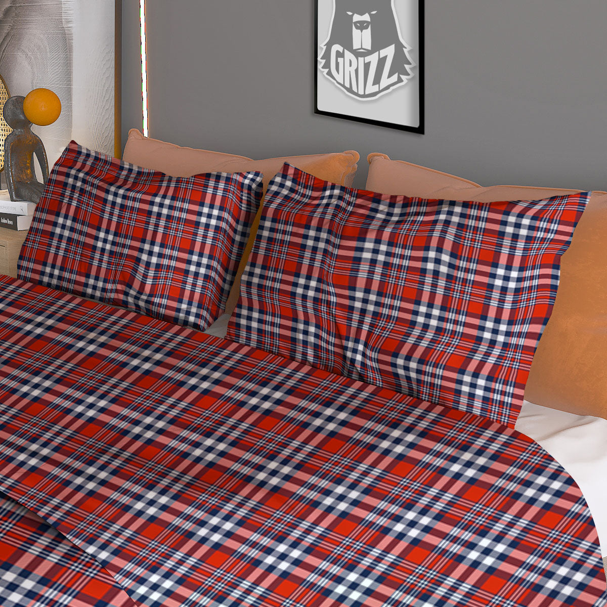 Poppy Embroidery Print Pattern Duvet Cover Bedding Set