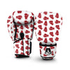 Red Boxing Vintage Print Pattern Boxing Gloves-grizzshop