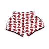 Red Boxing Vintage Print Pattern Muay Thai Boxing Shorts-grizzshop