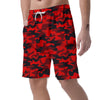 Red Camo Print Men's Shorts-grizzshop