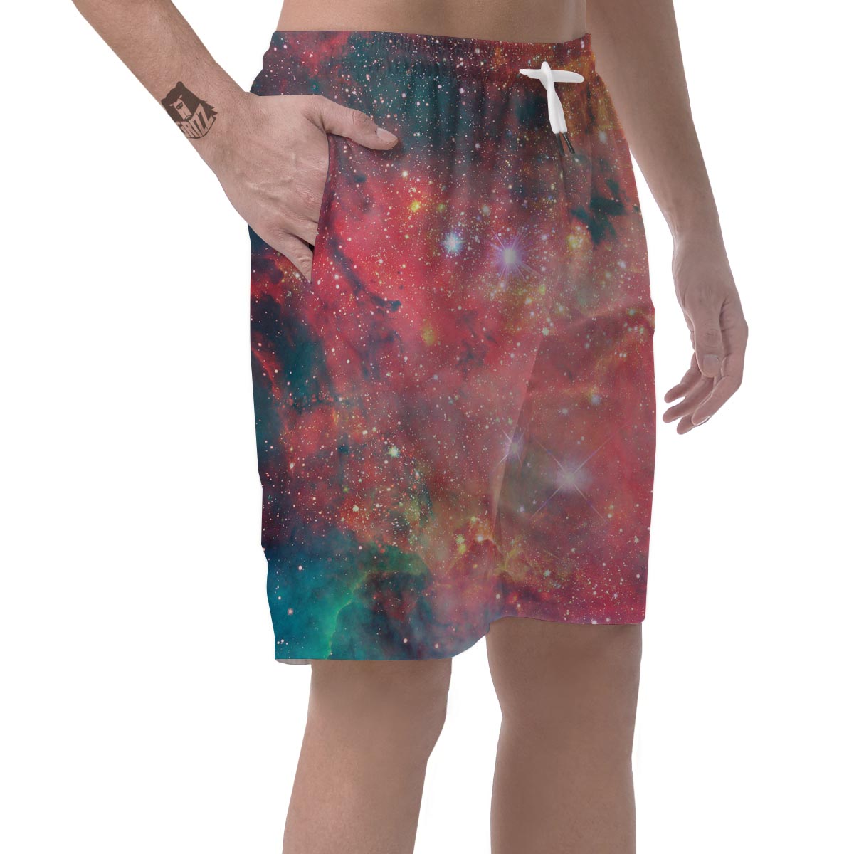 Red Cloud Galaxy Space Men's Shorts-grizzshop