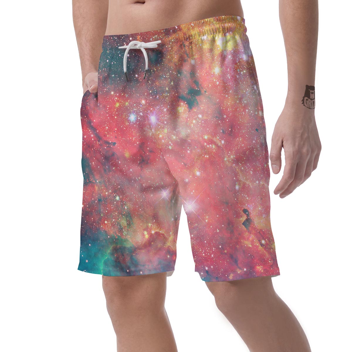 Red Cloud Galaxy Space Men's Shorts-grizzshop