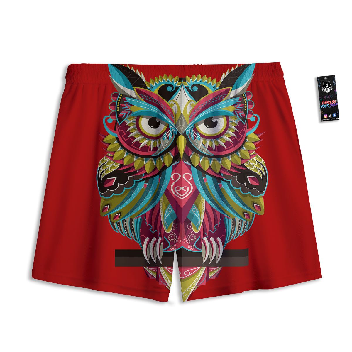 Serape Blanket Ethnic Print Pattern Mesh Shorts