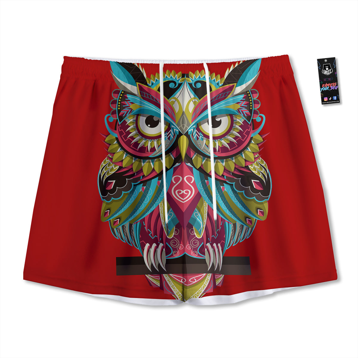 Serape Blanket Ethnic Print Pattern Mesh Shorts