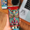 Red Colorful Owl Print Tumbler-grizzshop