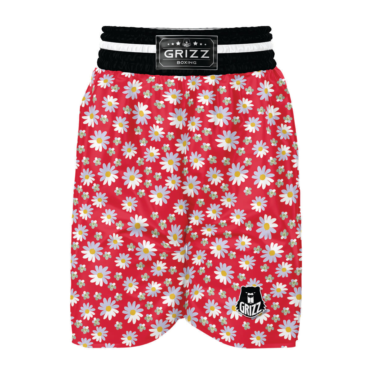 Red Daisy Boxing Shorts-grizzshop