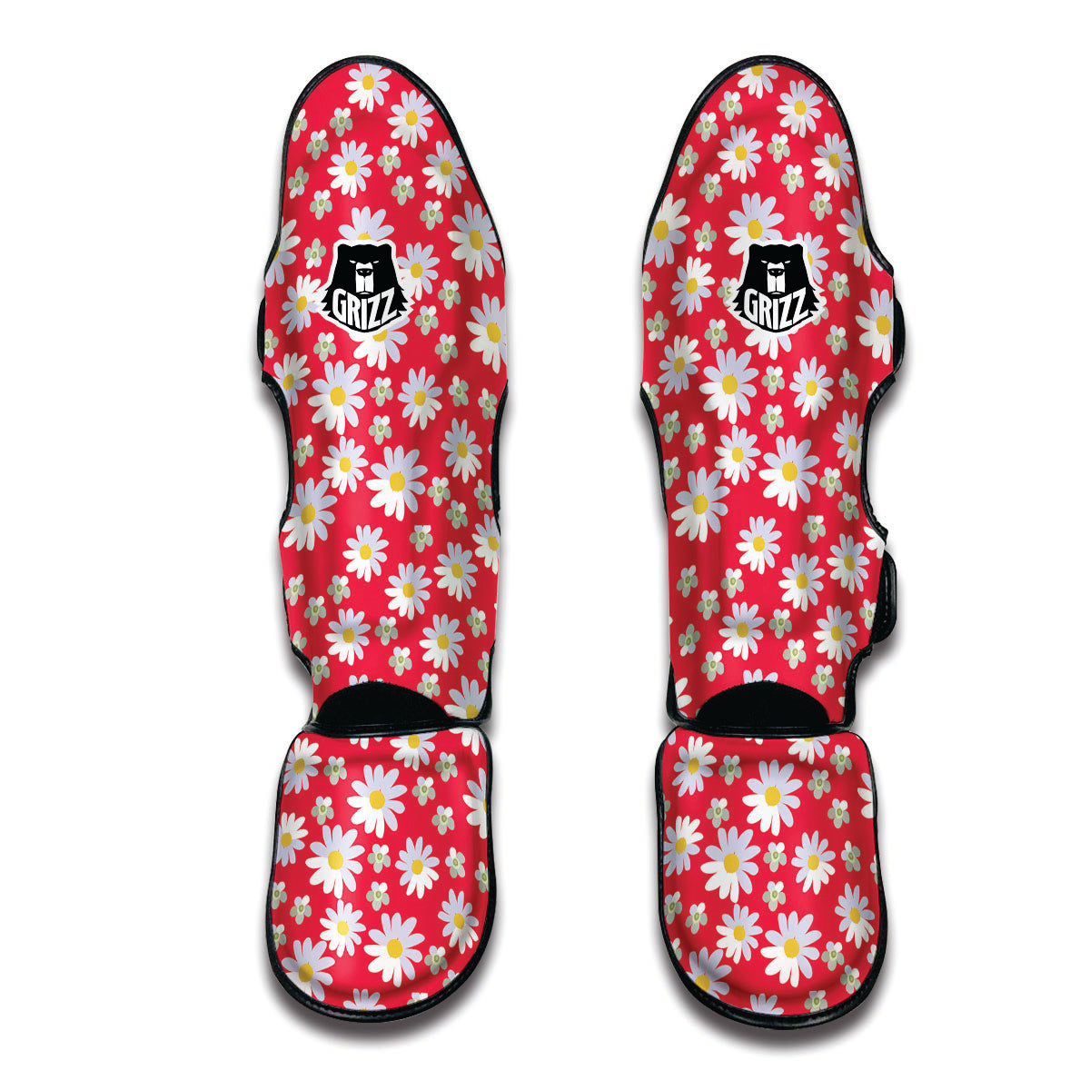 Red Daisy Muay Thai Shin Guards-grizzshop