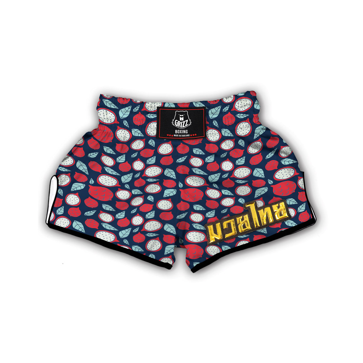 Red Dragon Fruit Print Pattern Muay Thai Boxing Shorts-grizzshop