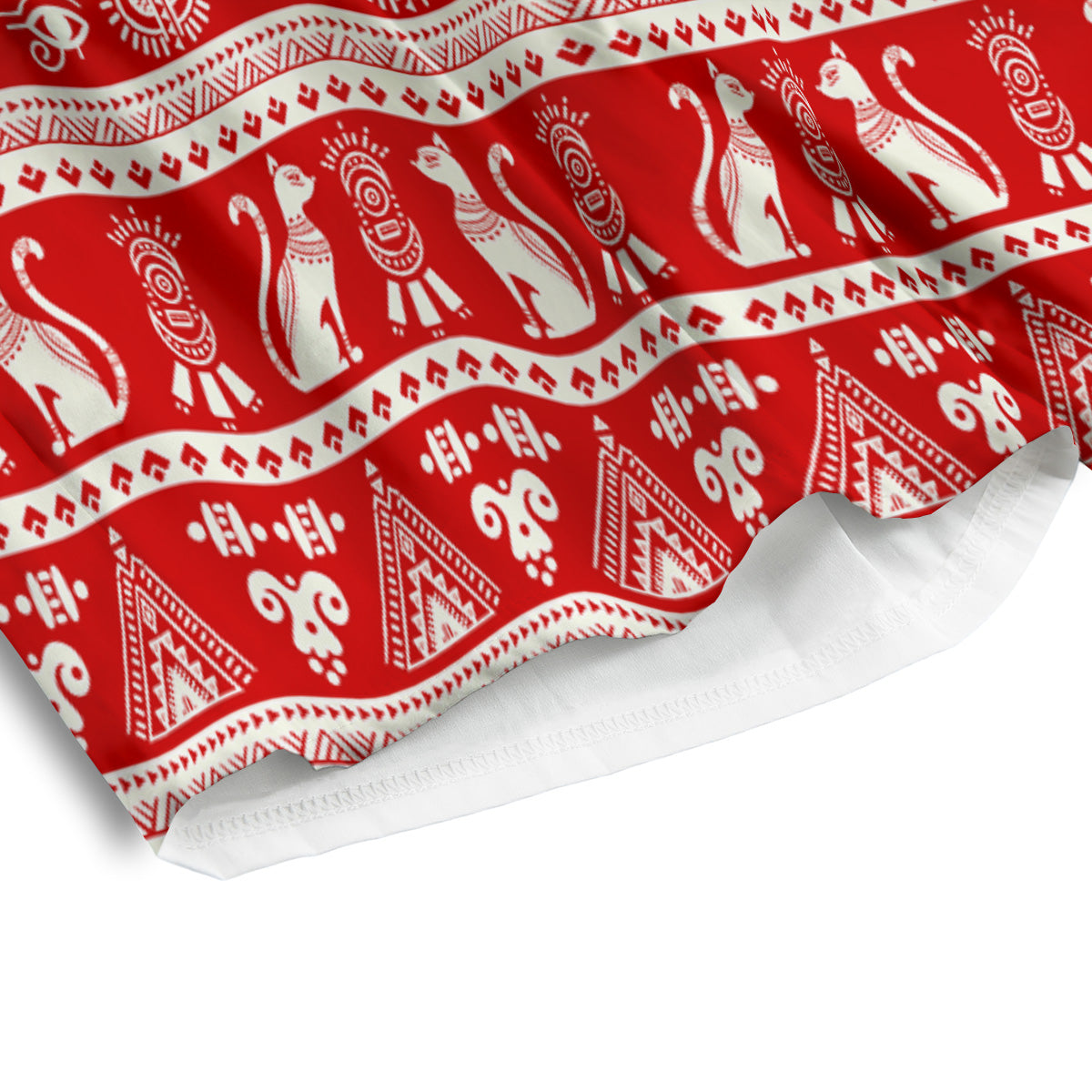 Red Egypt Symbol Print Pattern Men's Athletic Shorts