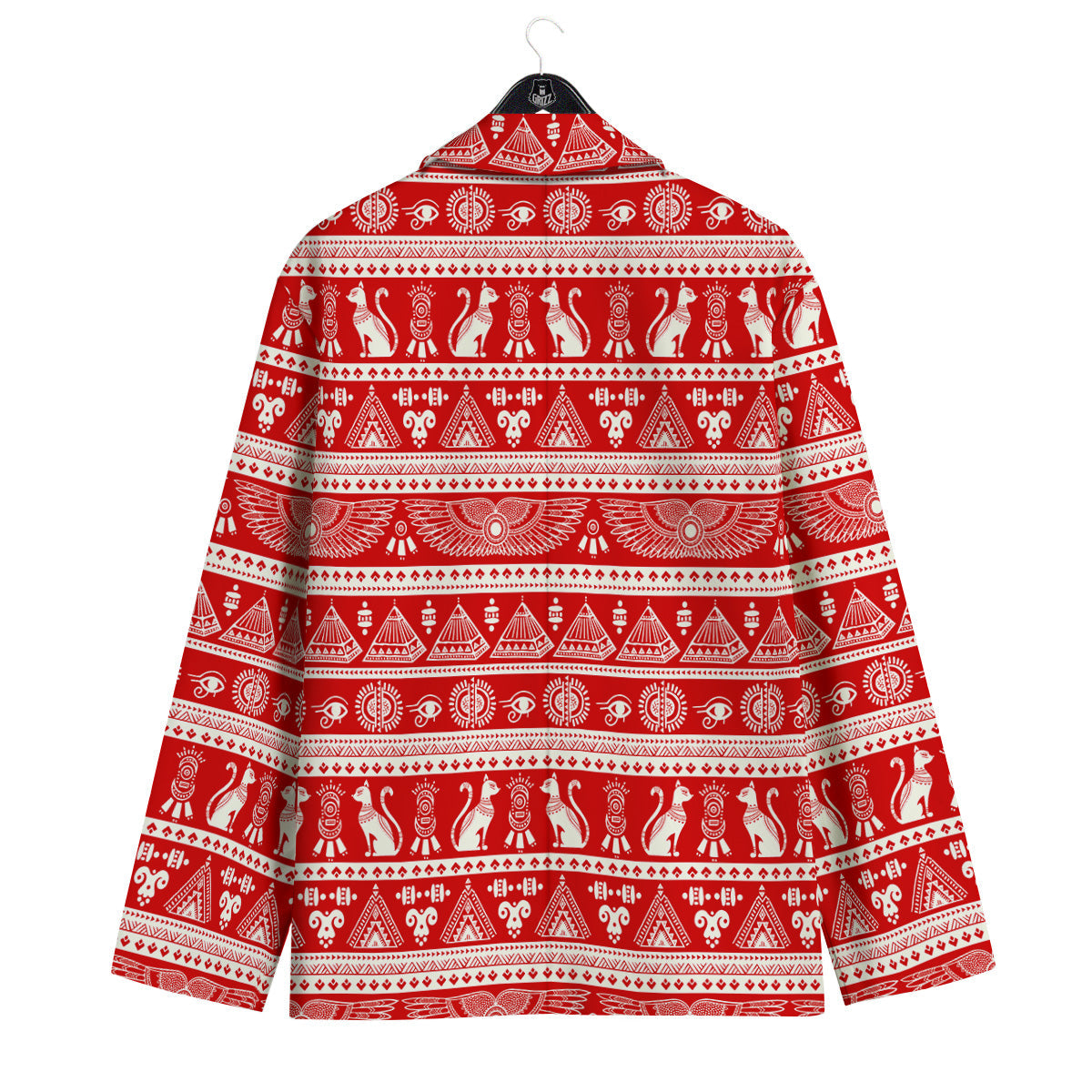Red Egypt Symbol Print Pattern Men's Sport Coat-grizzshop