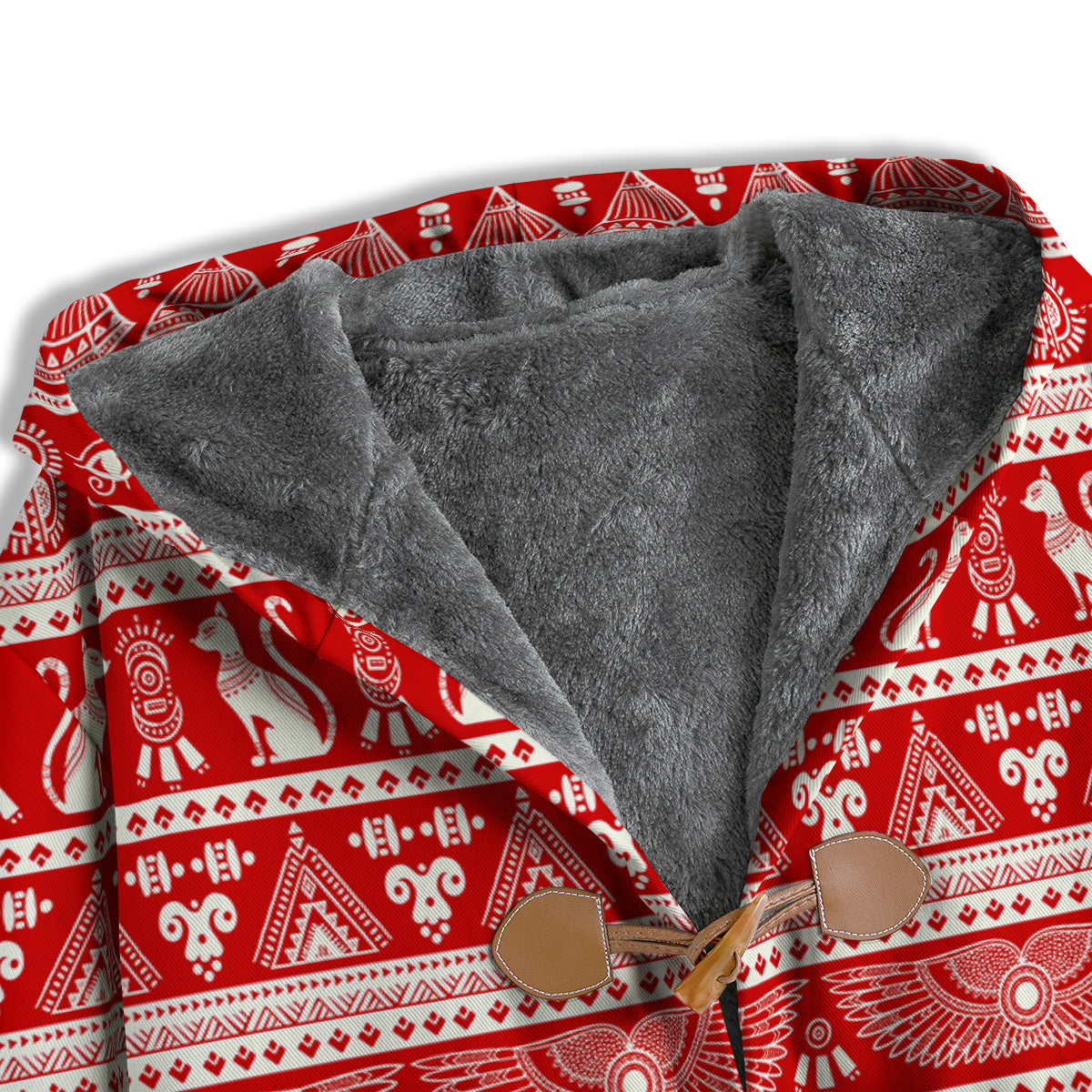 Red Egypt Symbol Print Pattern Men's Windbreaker Jacket-grizzshop
