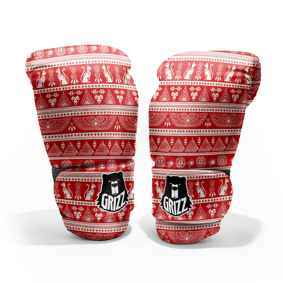 Red Egypt Symbol Print Pattern Pro Boxing Glove