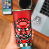 Red Foo Dog Print Tumbler-grizzshop