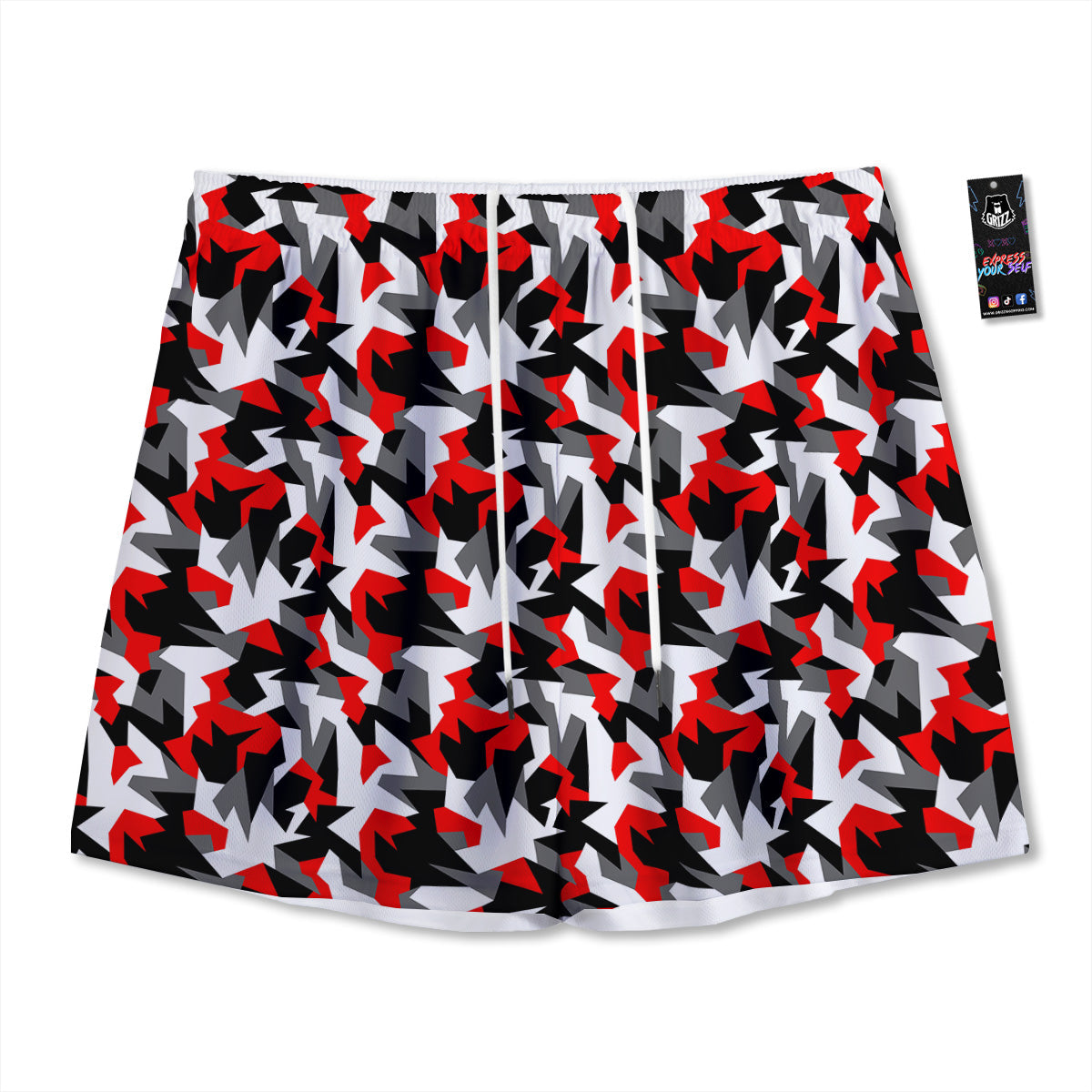 Shamrock Leaf Green Print Pattern Mesh Shorts
