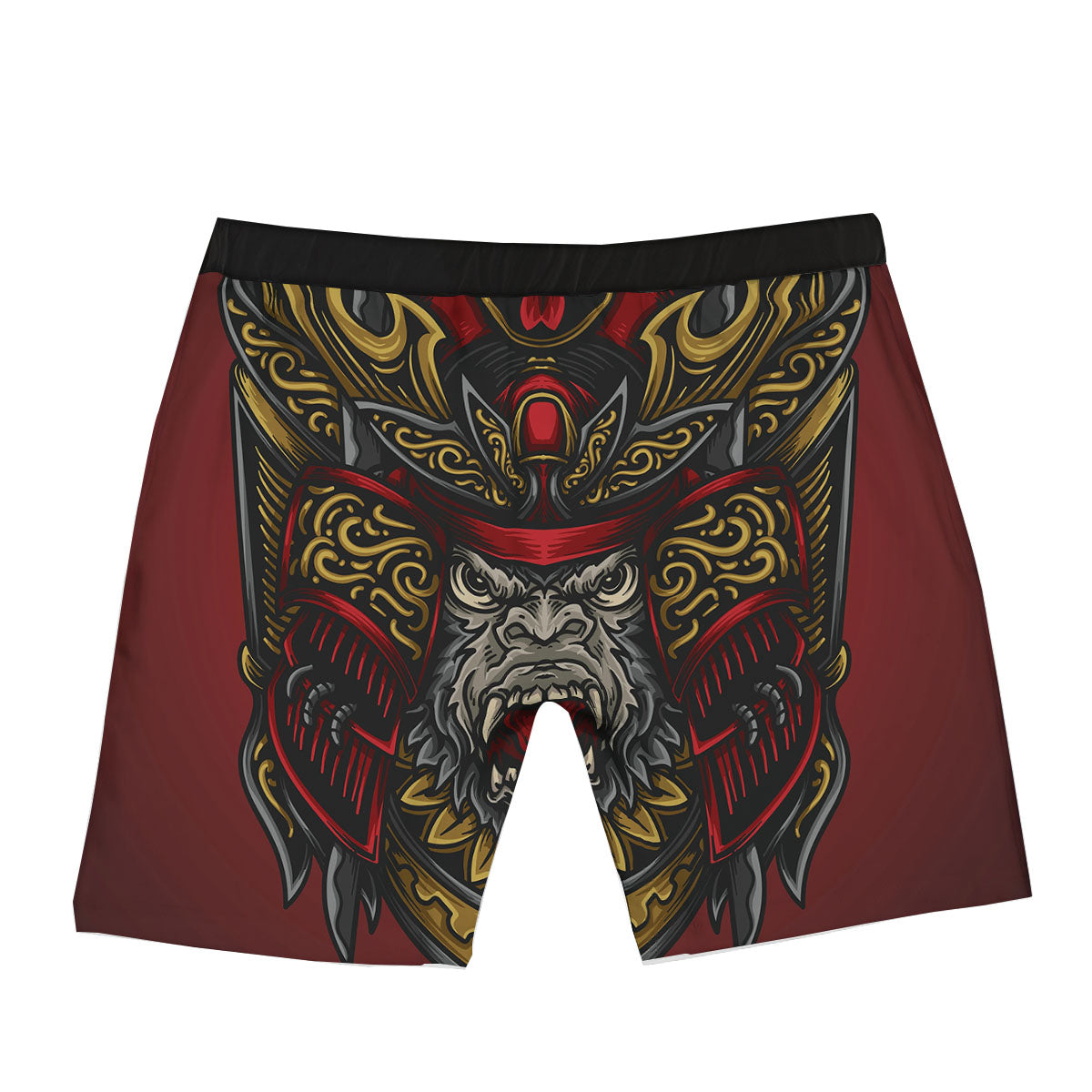 Red Gorilla Samurai Print Boxer Briefs-grizzshop