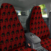 Red Halloween Cat Print Pattern Car Seat Covers-grizzshop