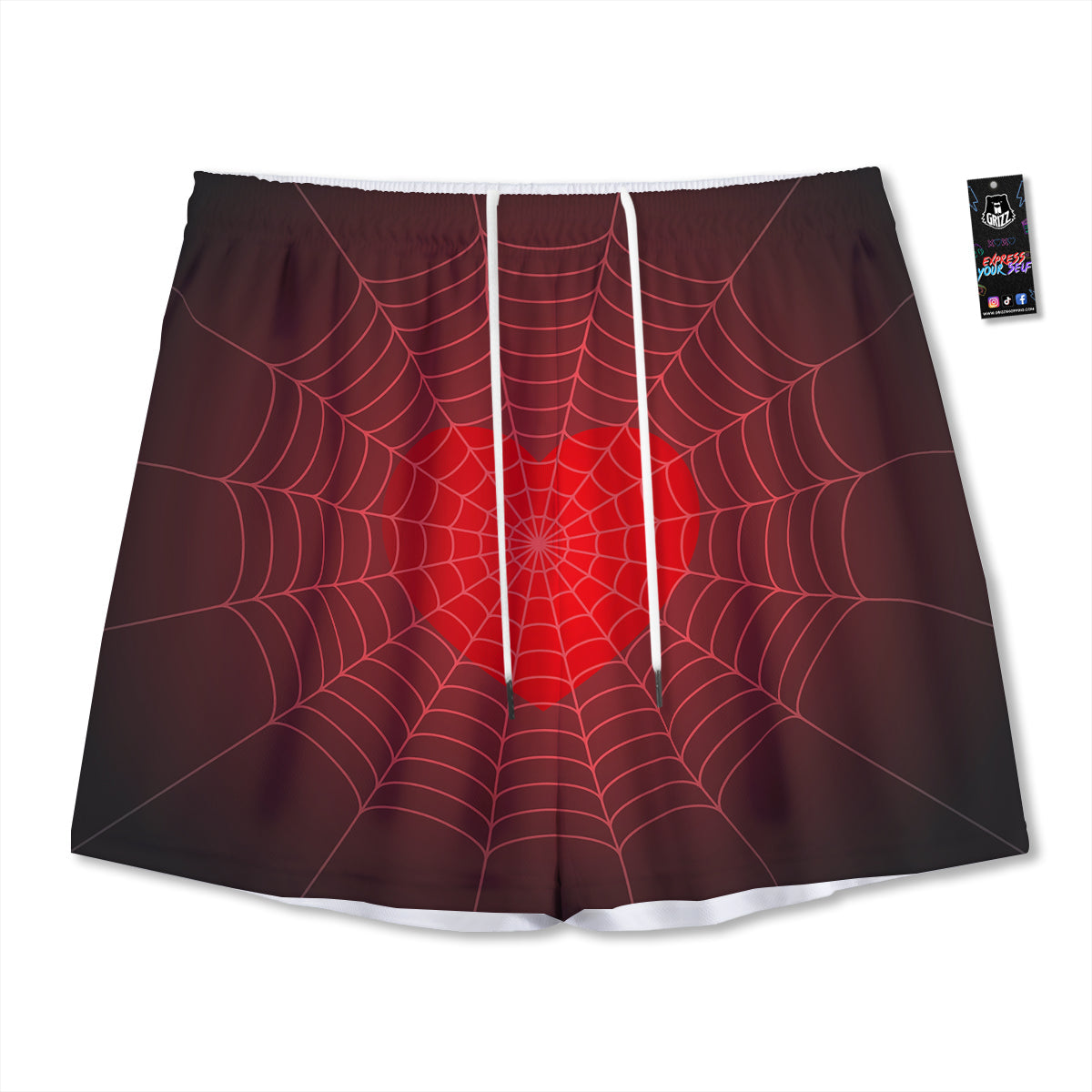 Shark Cute Print Pattern Mesh Shorts