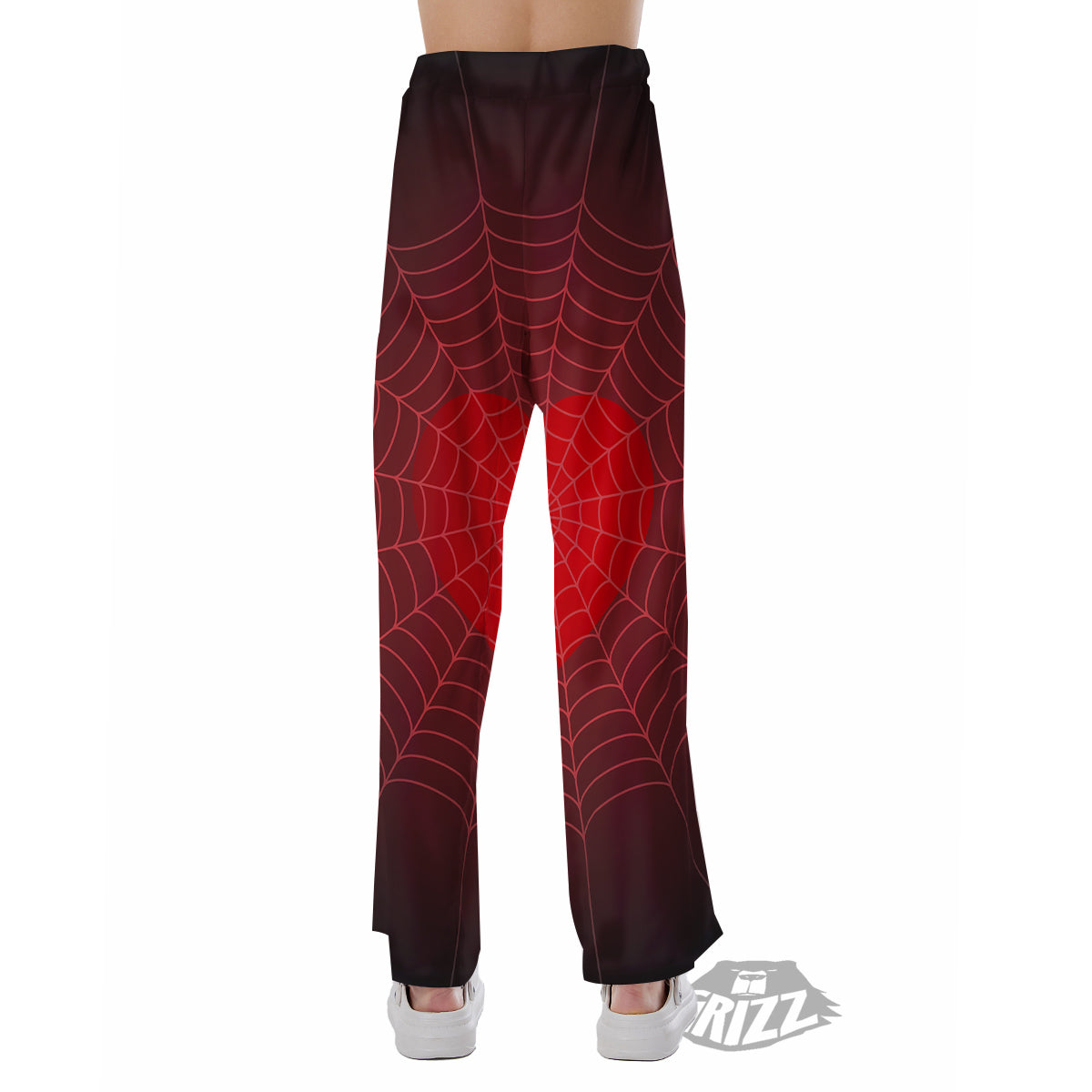 Red Heart Spider Web Print Pajama Pants-grizzshop