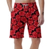 Red Hibiscus Flower Hawaiian Print Men's Shorts-grizzshop