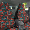 Red Japanese Characters Print Pattern Car Seat Covers-grizzshop