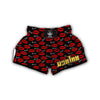 Red Lips Kiss Pattern Print Muay Thai Boxing Shorts-grizzshop