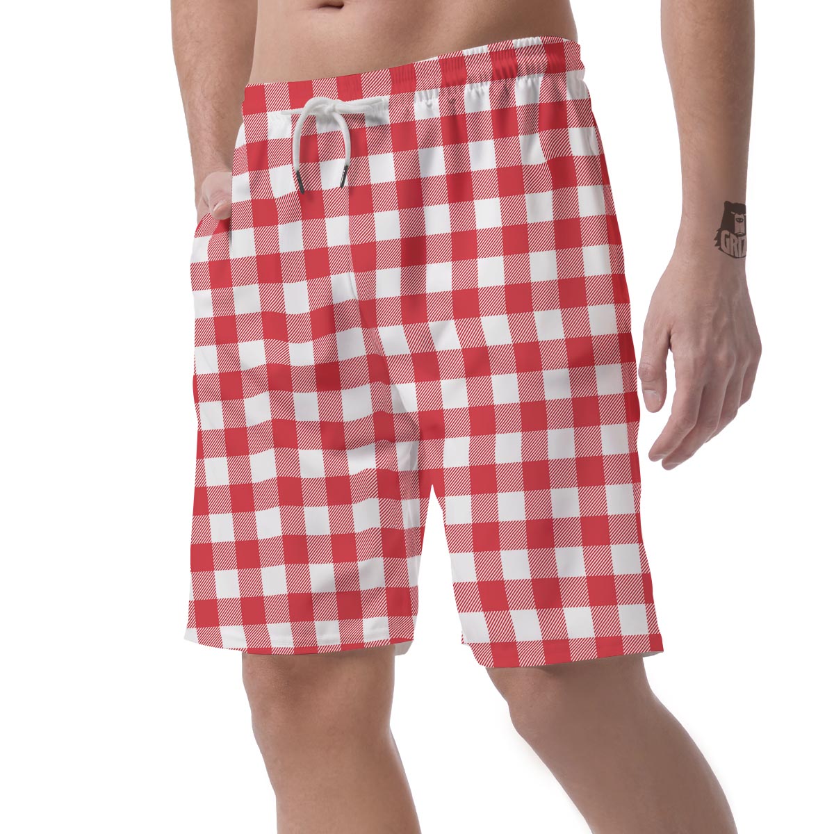 Red Lumberjack Men's Shorts-grizzshop