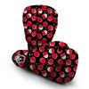 Red Lychee And Black Print Pattern Boxing Gloves-grizzshop