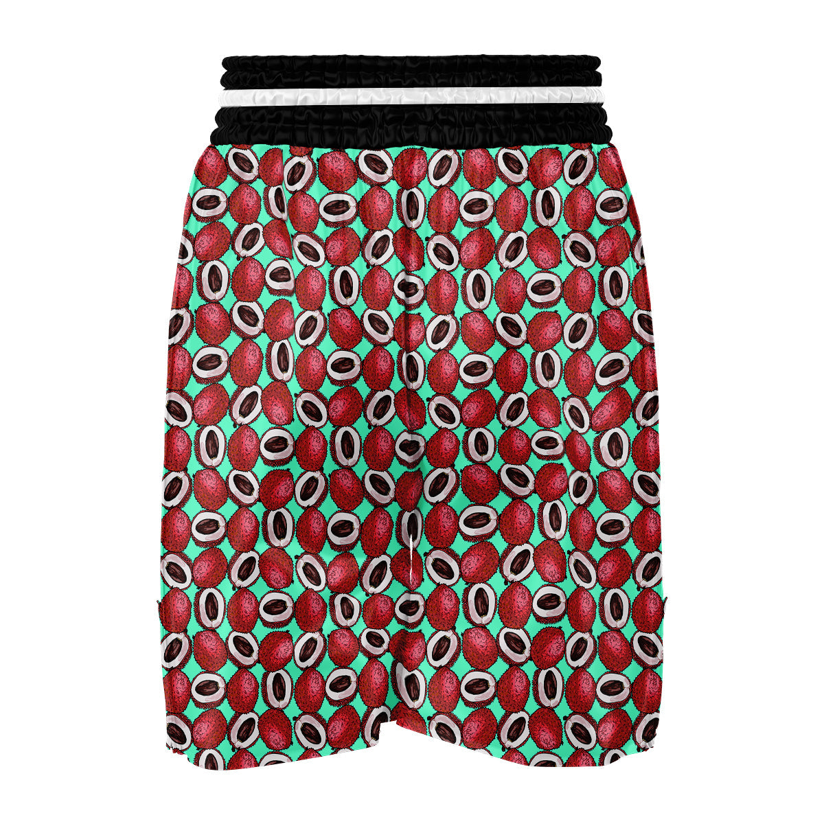 Red Lychee And Blue Print Pattern Boxing Shorts-grizzshop