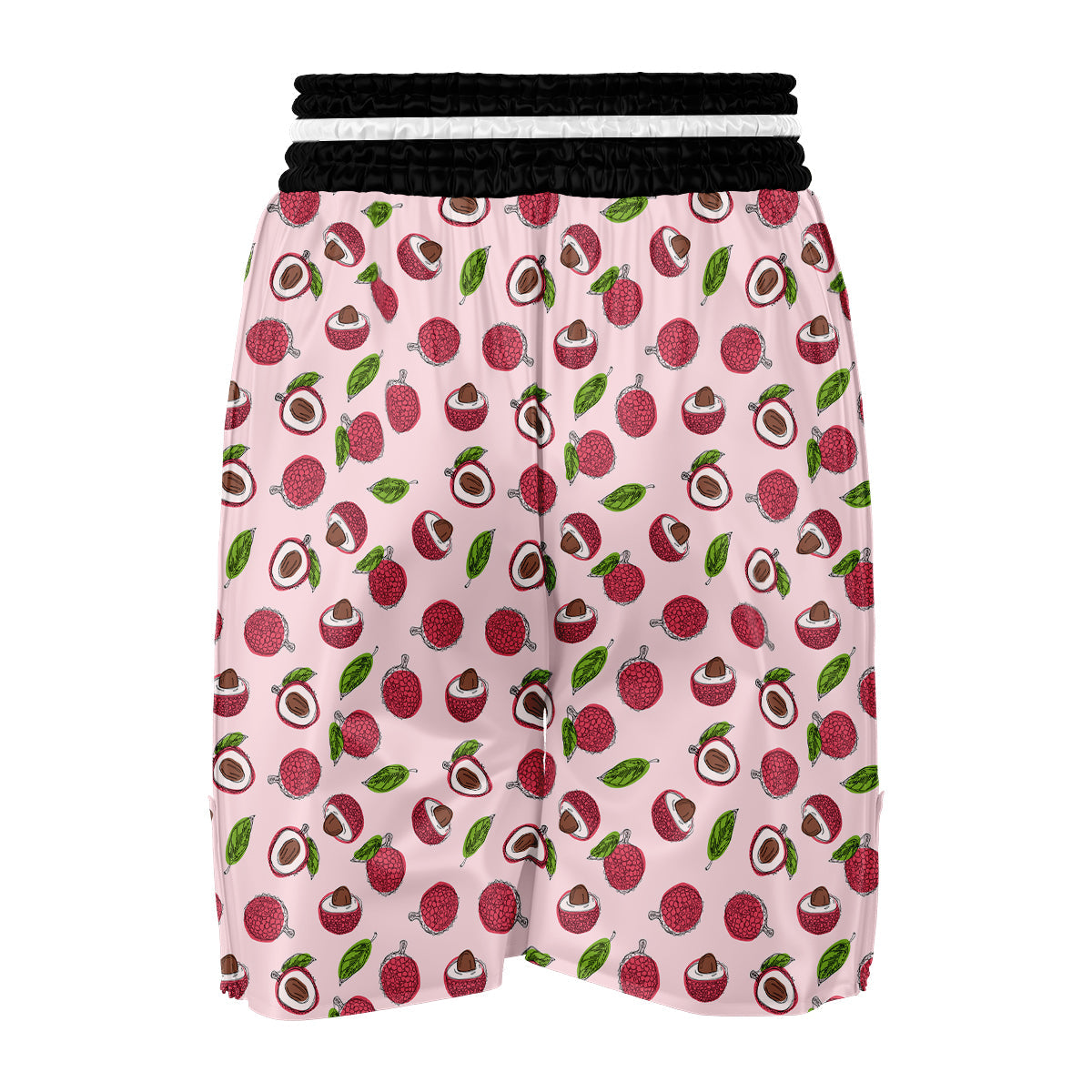 Red Lychee And Pink Print Pattern Boxing Shorts-grizzshop